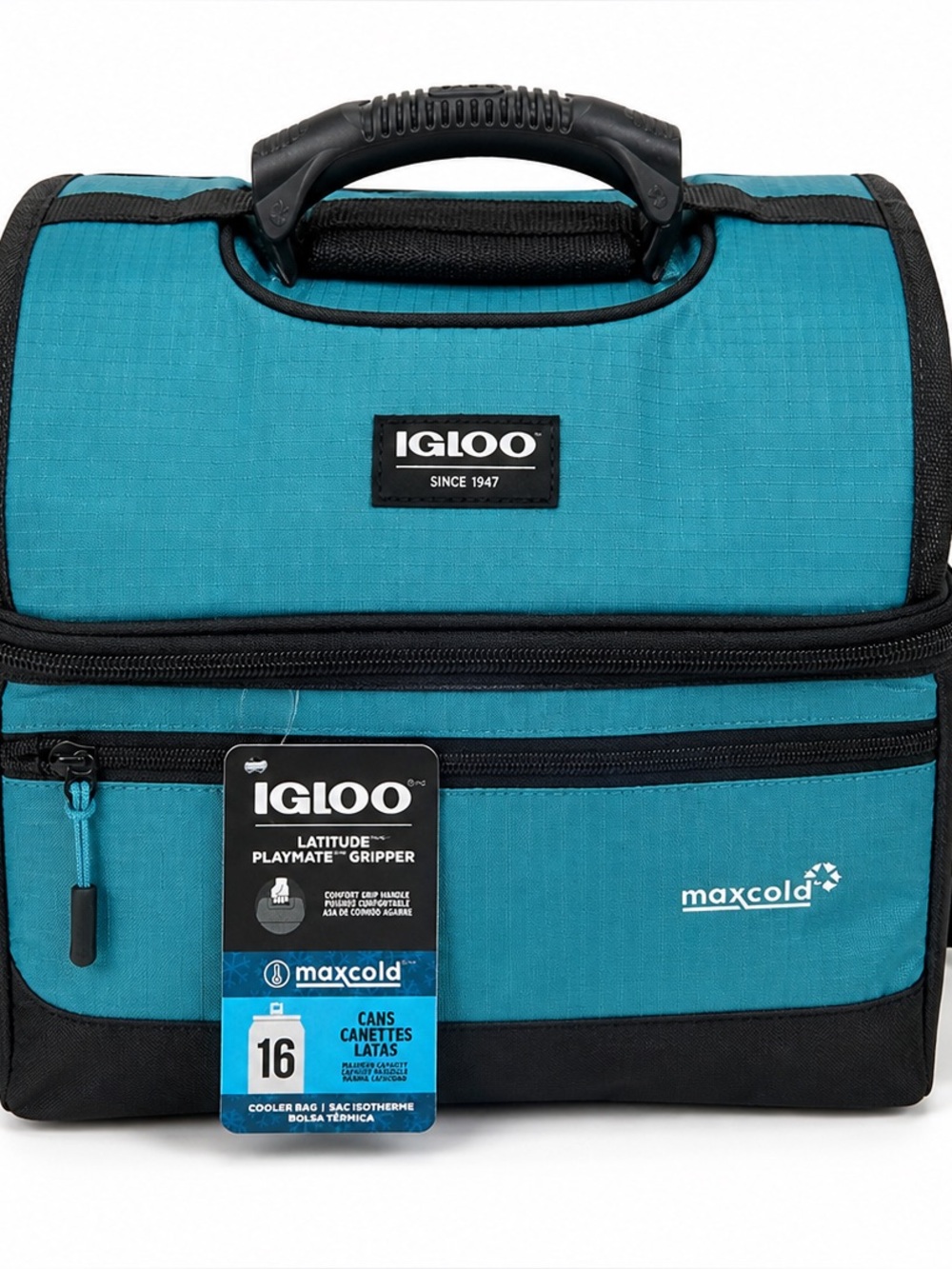 Igloo Latitude Playmate Gripper MaxCold Cooler Bag 16 Can Modern Blue NWT